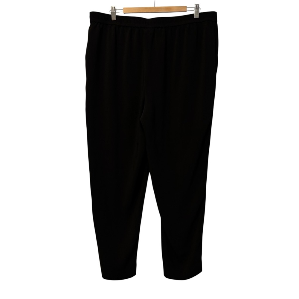 Chico’s Pull-on Trousers Black Women’s Size 3R/XL Business Career Elastic Waist